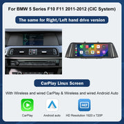 10.25-Inch CarPlay and Android Auto Display for BMW 5 Series F10/F11 2011–2017
