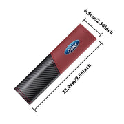 2-Piece Ford Logo Carbon-Pattern Seat Belt Shoulder Pads