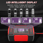 12V 6A Smart Battery Charger with LCD and Pulse Repair Mode