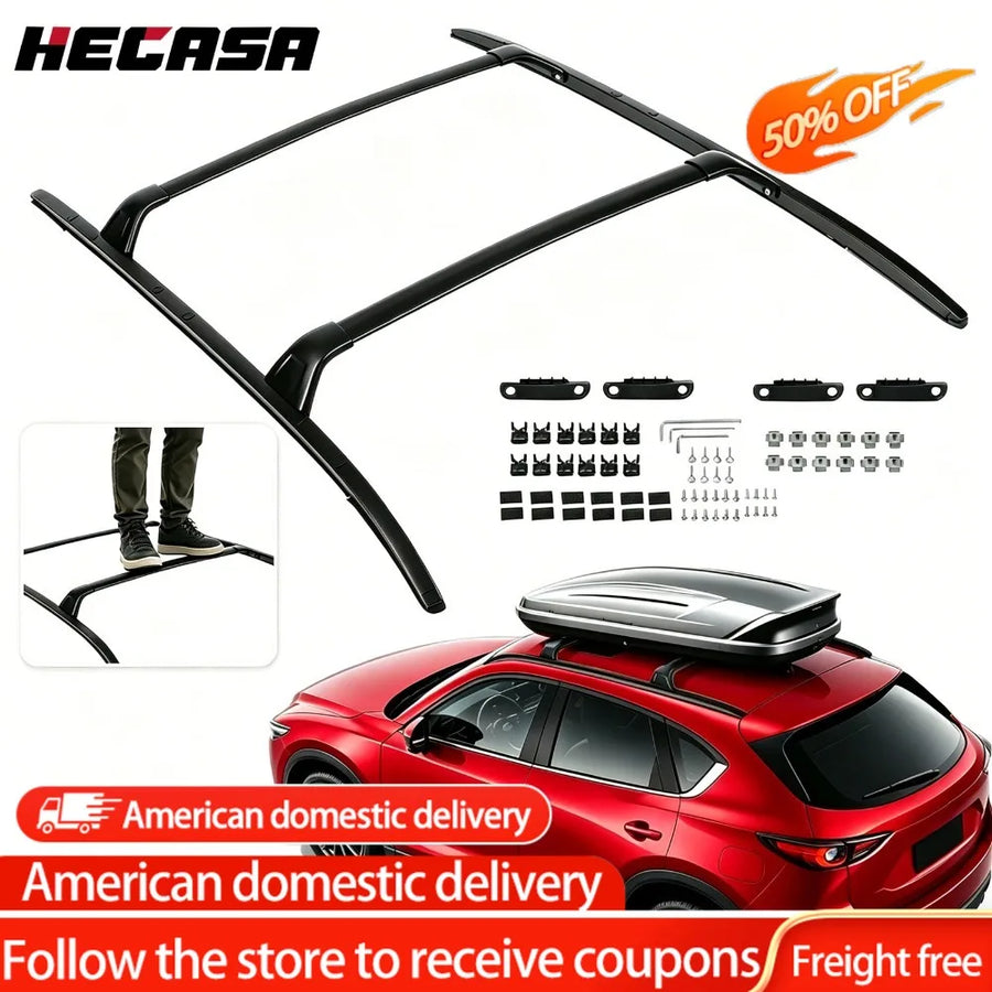 220 lb Aluminum Roof Rack Crossbars for 2017–2025 Mazda CX-5
