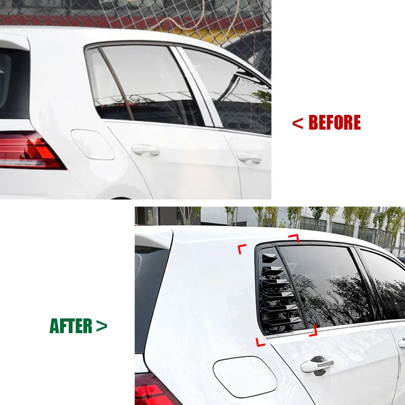 Rear Side Window Louvers for Volkswagen Golf MK7/MK7.5 2013-2019
