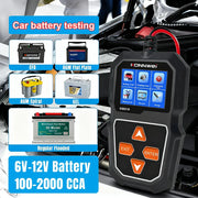 KONNWEI KW218 6V/12V Battery Tester – 100–2000 CCA
