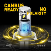 2-Piece H4/H11/H13/H16/9005/9006 LED Headlight Bulb – 6000K, CANBUS, High/Low Beam