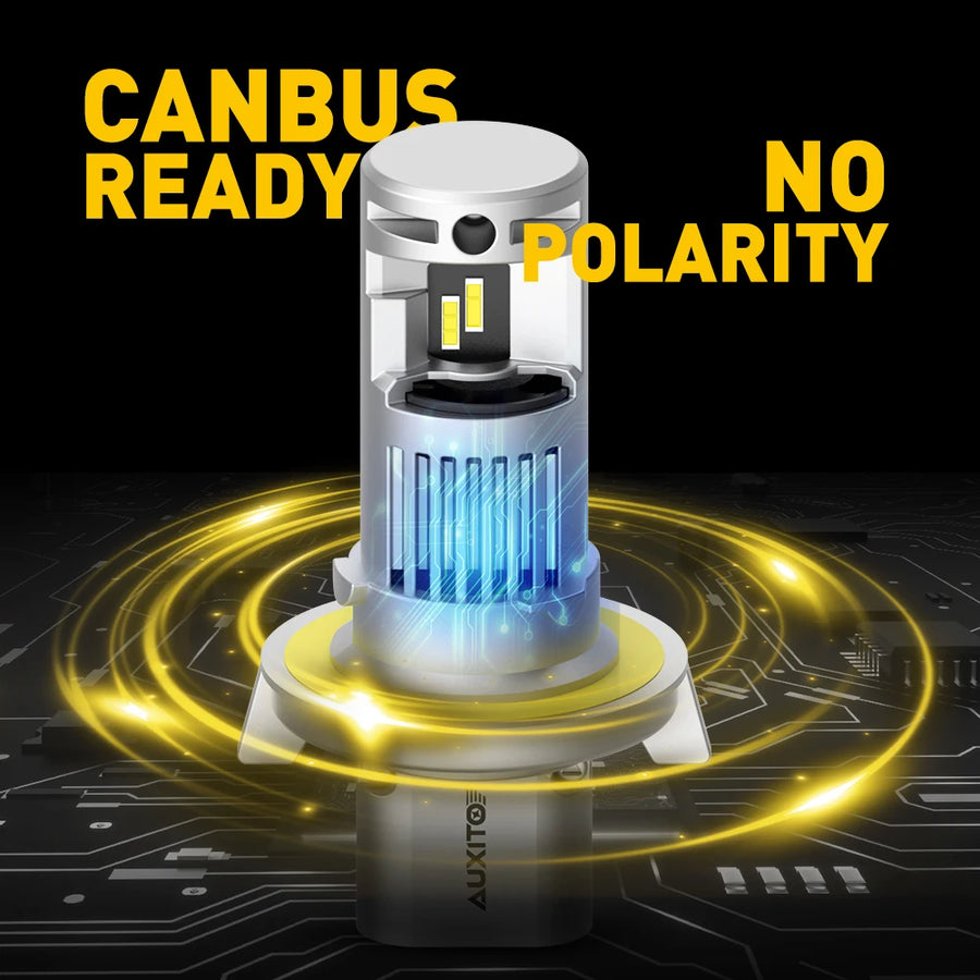 H4/H11/H13/H16/9005/9006 LED Headlight Bulb – 6000K, CANBUS, High/Low Beam