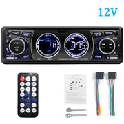 1-DIN Bluetooth Car Stereo for 12V and 24V Vehicles