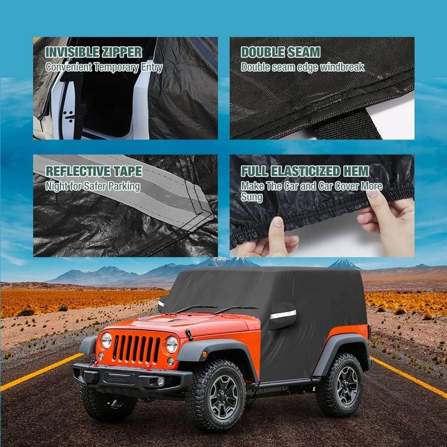 Jeep Wrangler 2-Door Six-Layer Half Cab Cover – 1987–2022