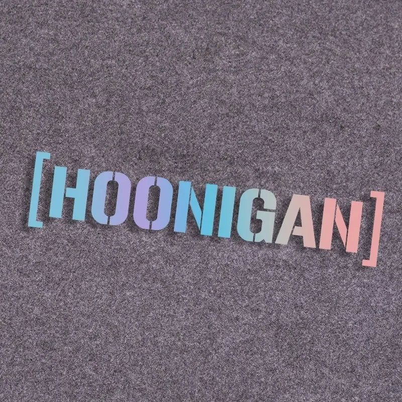 Hoonigan Reflective Letter Car Decal – 49 x 10.5 cm