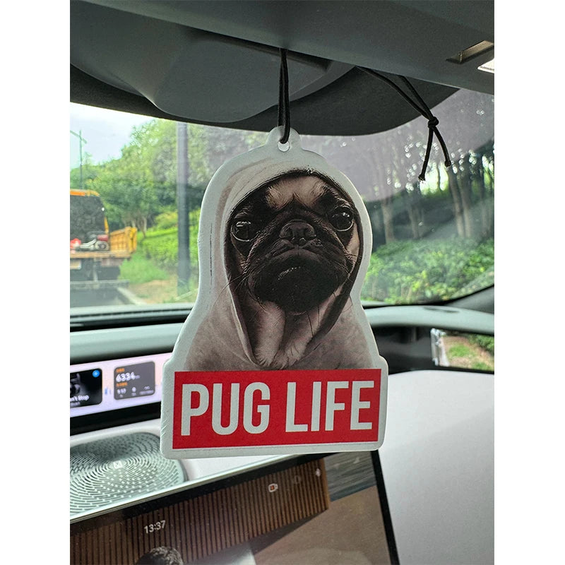 Pug Life Funny Hanging Car Air Freshener