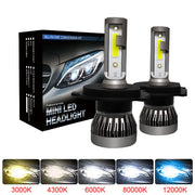 2-Piece 12V LED Headlight Bulb Conversion Kit – Multiple Bulb Sizes
