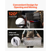 Aluminum Truck-Bed Toolbox with Lock – Multiple Sizes