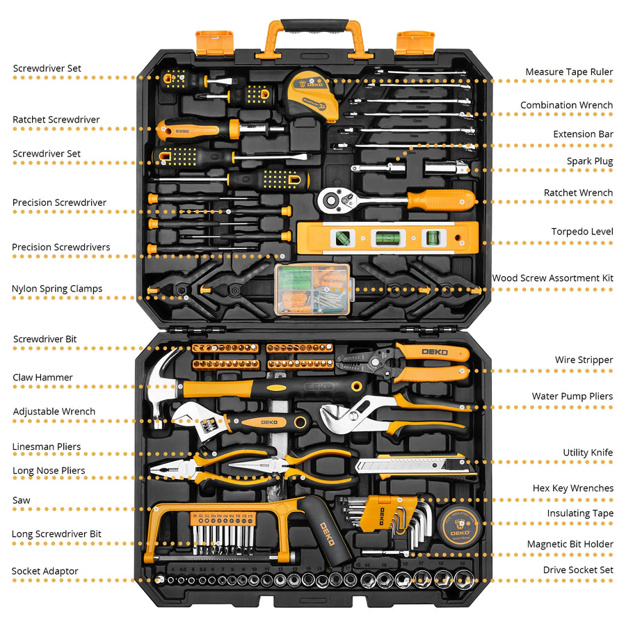228-Piece Automotive Socket and Hand Tool Set with Carry Case