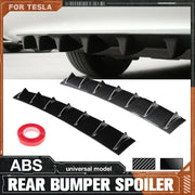 3-Piece Universal Rear Bumper Shark-Fin Diffuser Set