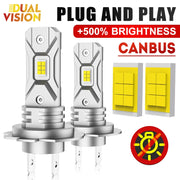 H7 LED Headlight Bulb – 6000K, CANBUS, Compact