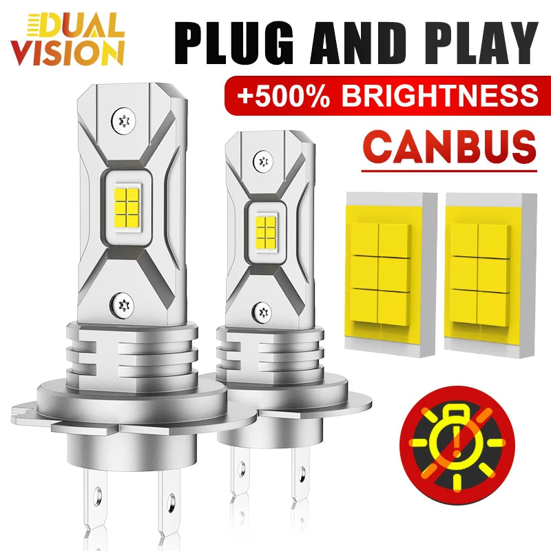 H7 LED Headlight Bulb – 6000K, CANBUS, Compact