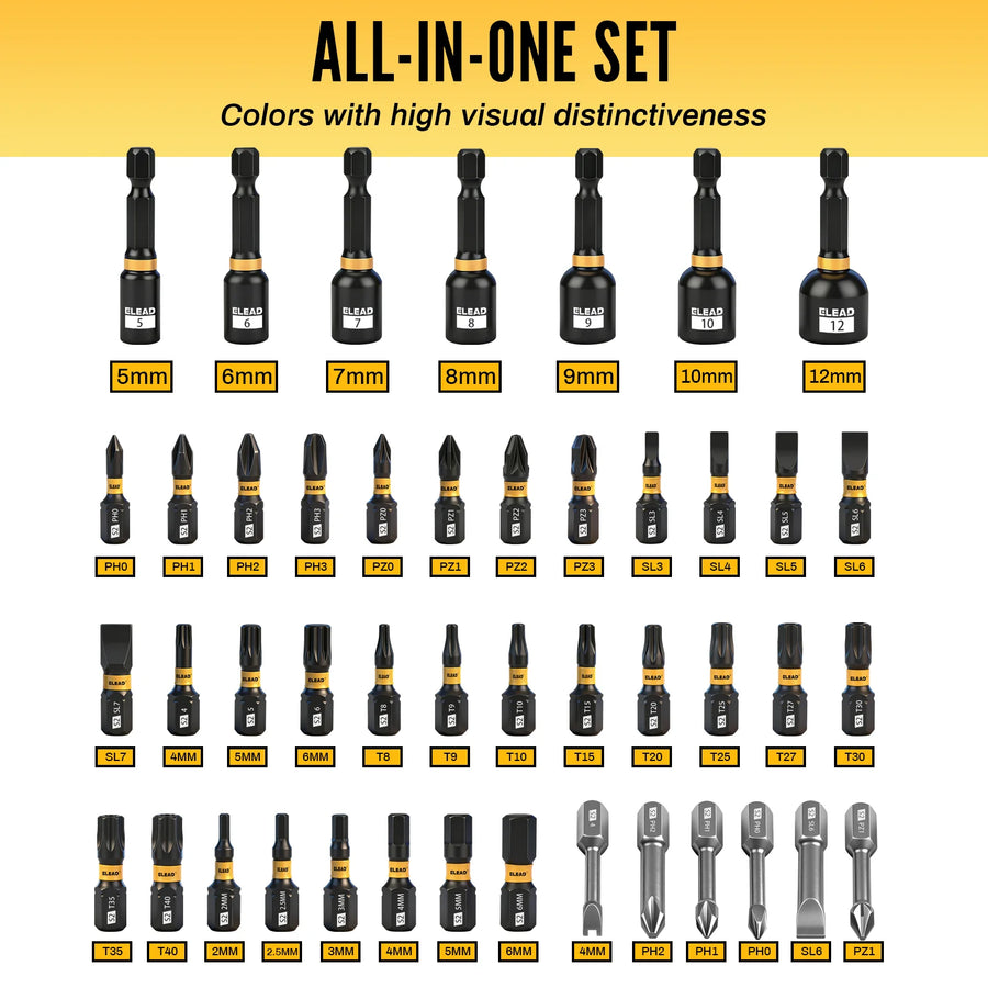 46-in-1 Magnetic Ratcheting Screwdriver and Bit Set