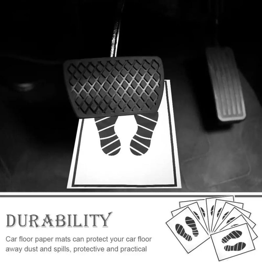25 50 100pcs Mats Floor Paper Car Cars Automotive Vehicle Waterproof Print Disposable Mat