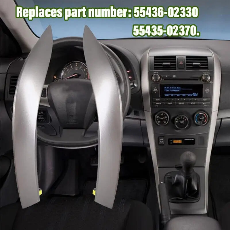 Left+Right for Toyota Corolla 2009-2013 Upper Side Central Dashboard Strip Trim