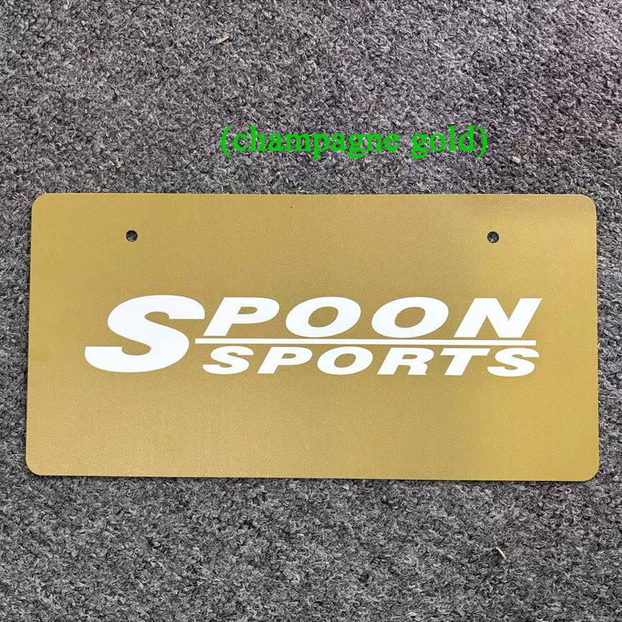 Spoon Sports-Style Japanese Decorative License Plate – Honda JDM
