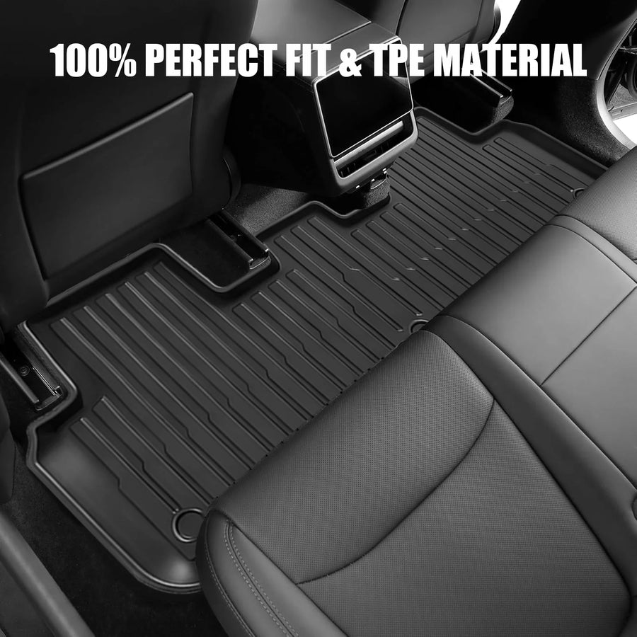 All-Weather TPE Floor and Cargo Liners for 2021–2024 Tesla Model Y – 6 Pieces