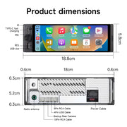 6.28-Inch 1-DIN Wireless CarPlay and Android Auto Car Stereo