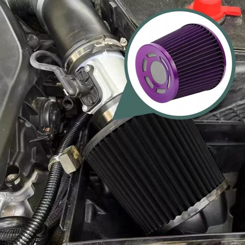 76 mm (3 in) Universal High-Flow Cone Air Filter – Purple