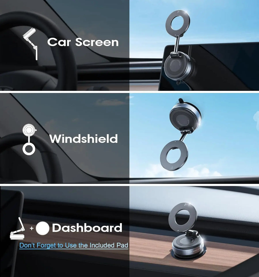 Magnetic Dashboard/Windshield Phone Mount with 360° Rotation
