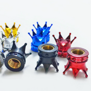 4-Piece Crown Copper Tire Valve Cap Set