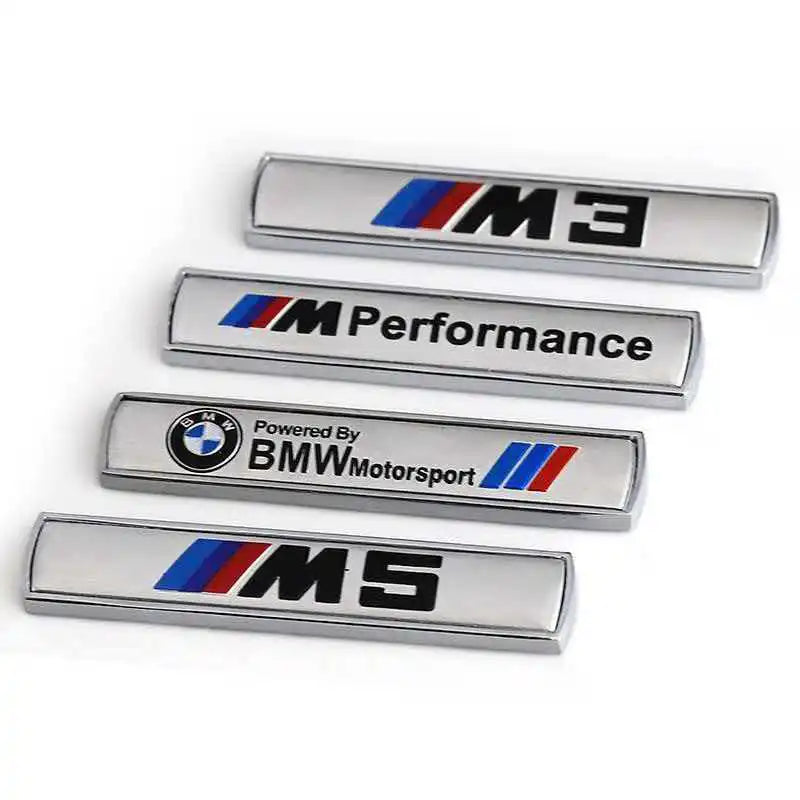 M Side Fender Emblem Stickers for BMW M3/M5/3 Series/5 Series, Side Wing Badge Decor Modification Decals