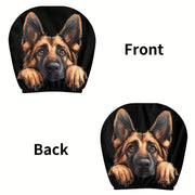 2-Piece Border Collie Sheepdog Print Universal Car Headrest Covers