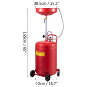 20-Gallon Air-Operated Waste Oil Drain Tank with Optional Regulating Valve