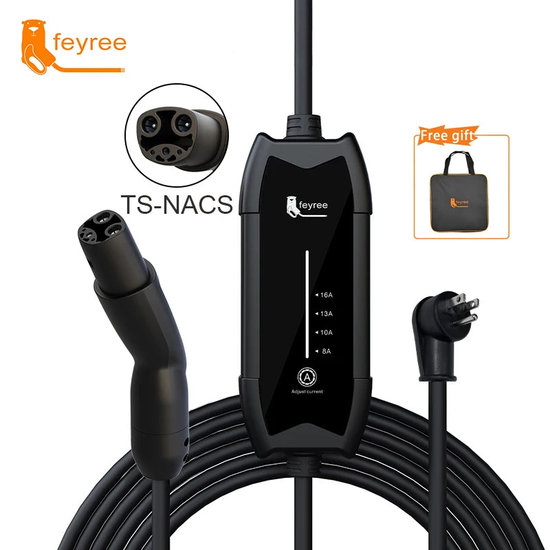 Feyree 3.5 kW 16A Portable NACS EV Charger - 5 m