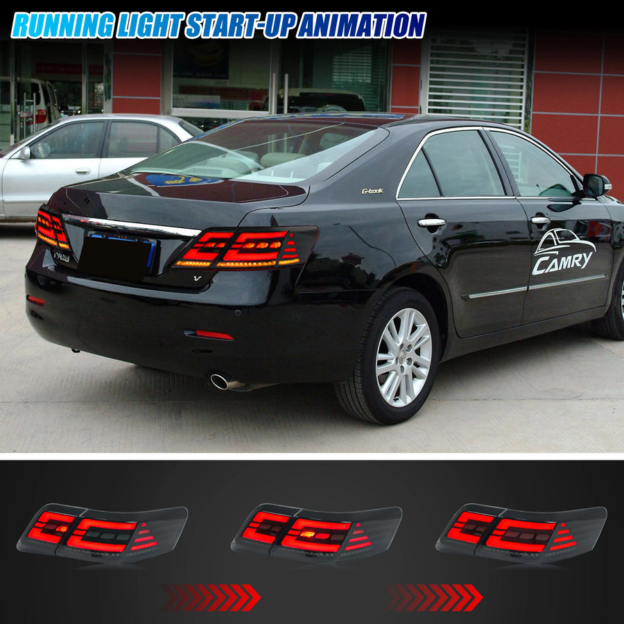 Toyota Camry SE Smoked Sequential LED Tail Light Pair – 2007–2011