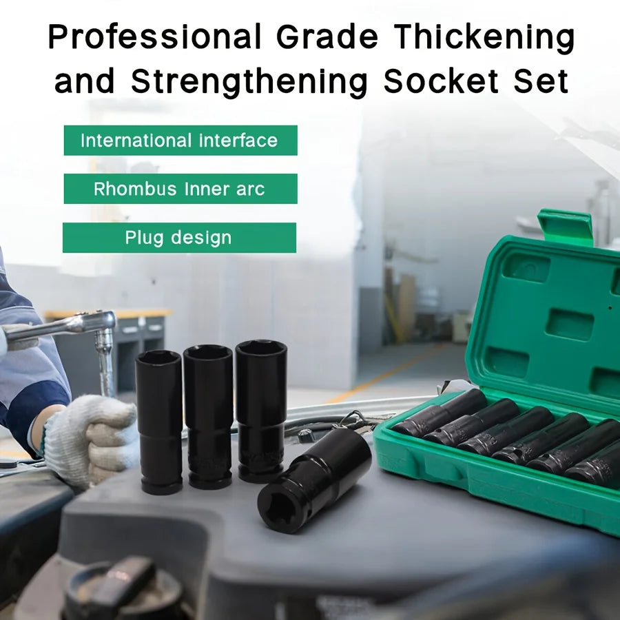 10-Piece 1/2-Inch Drive Metric Impact Socket Set, 8-24mm