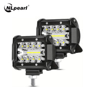 2-Piece LED Work Light Pods – 60W, Spot/Flood Combo