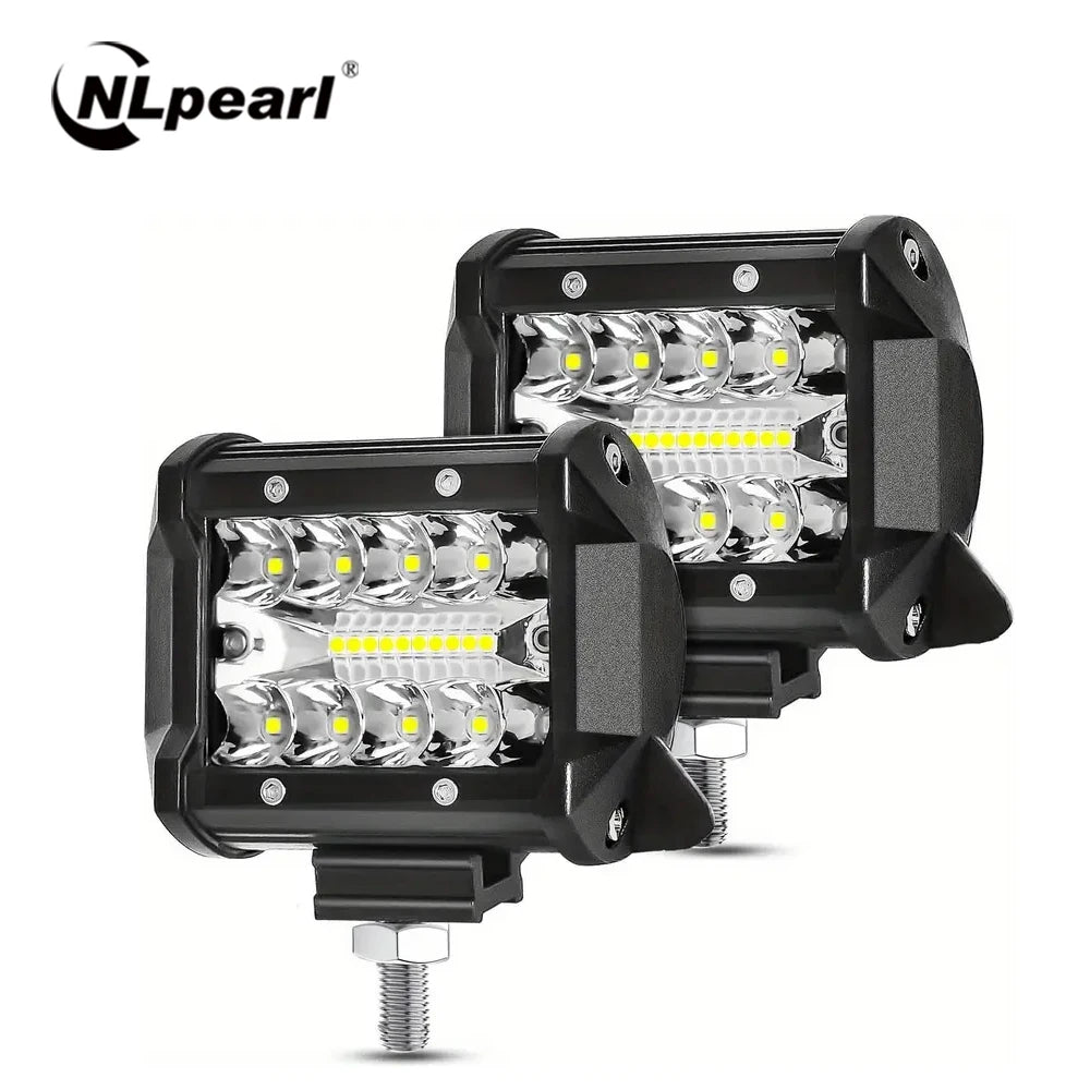 2-Piece LED Work Light Pods – 60W, Spot/Flood Combo
