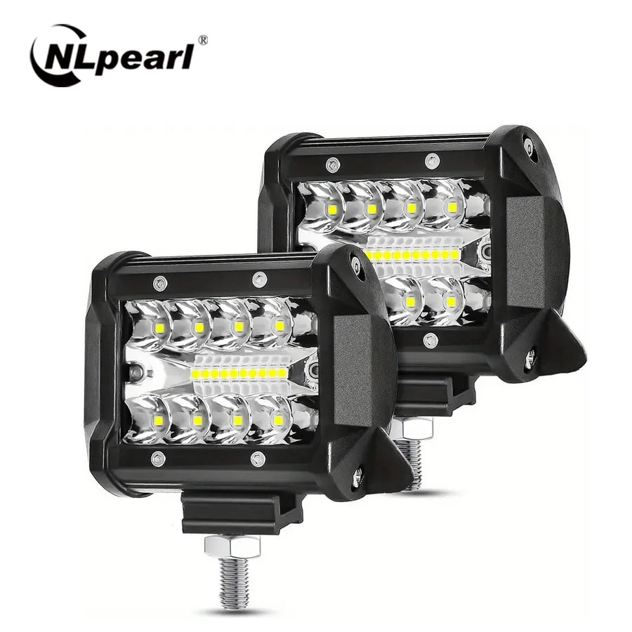 2-Piece LED Work Light Pods – 60W, Spot/Flood Combo