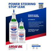 Lucas Oil Power Steering Stop Leak, 12 oz Case of 6