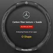 3D Carbon-Fiber-Texture Steering Wheel Cover – Mercedes-Benz