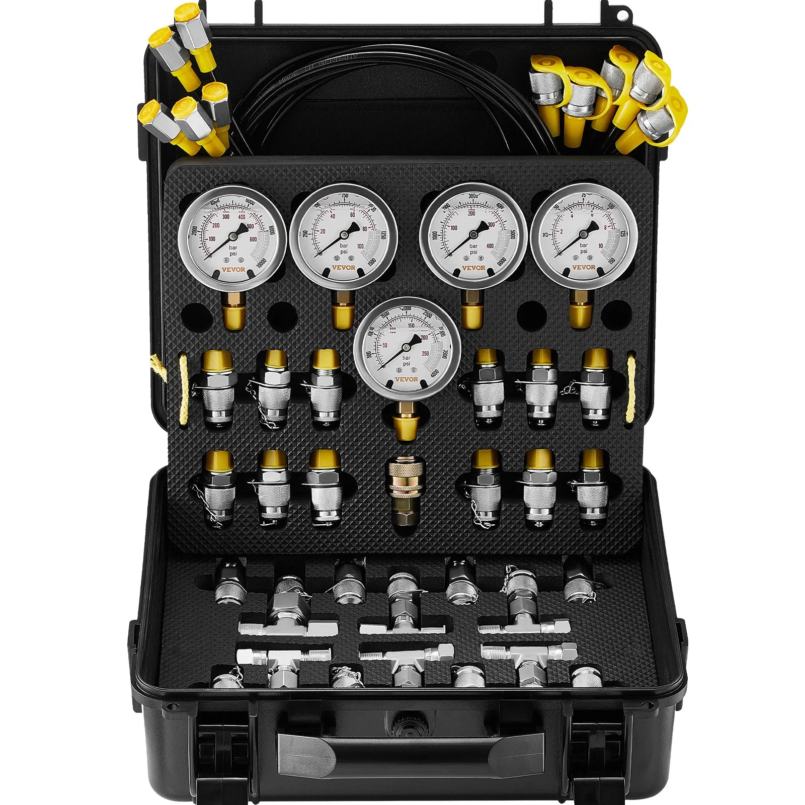 Hydraulic Pressure Test Gauge Kit for Excavators, Tractors and Machinery