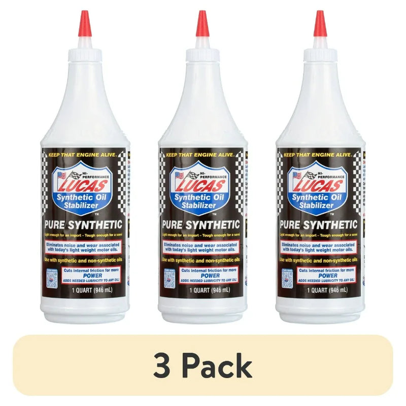 Lucas Oil 10130 Synthetic Oil Stabilizer, 32 oz – Pack Options