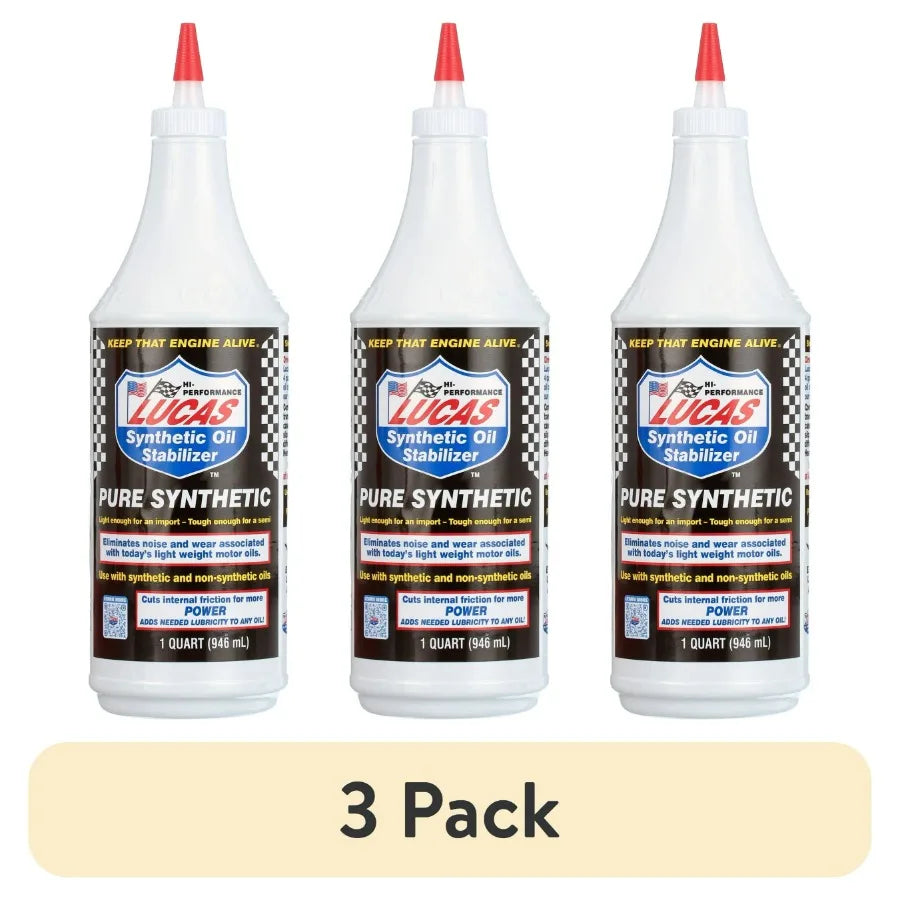 Lucas Oil 10130 Synthetic Oil Stabilizer, 32 oz – Pack Options