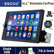 10.4-Inch Rotatable 1-DIN Wireless CarPlay and Android Auto Car Stereo