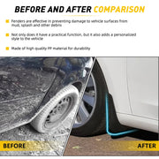 Complete Mudguard Splash Guard Kit 4 Fenders +8 Screws for Honda Civic Del Sol