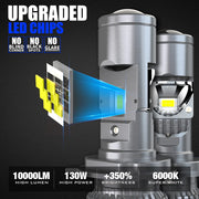 2-Piece LED Projector Headlight Bulb for H4
