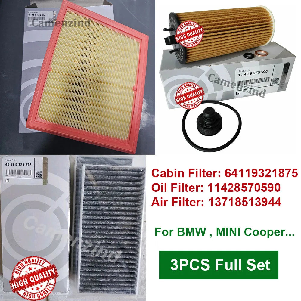 Engine, Cabin & Oil Filter Set for BMW MINI Cooper