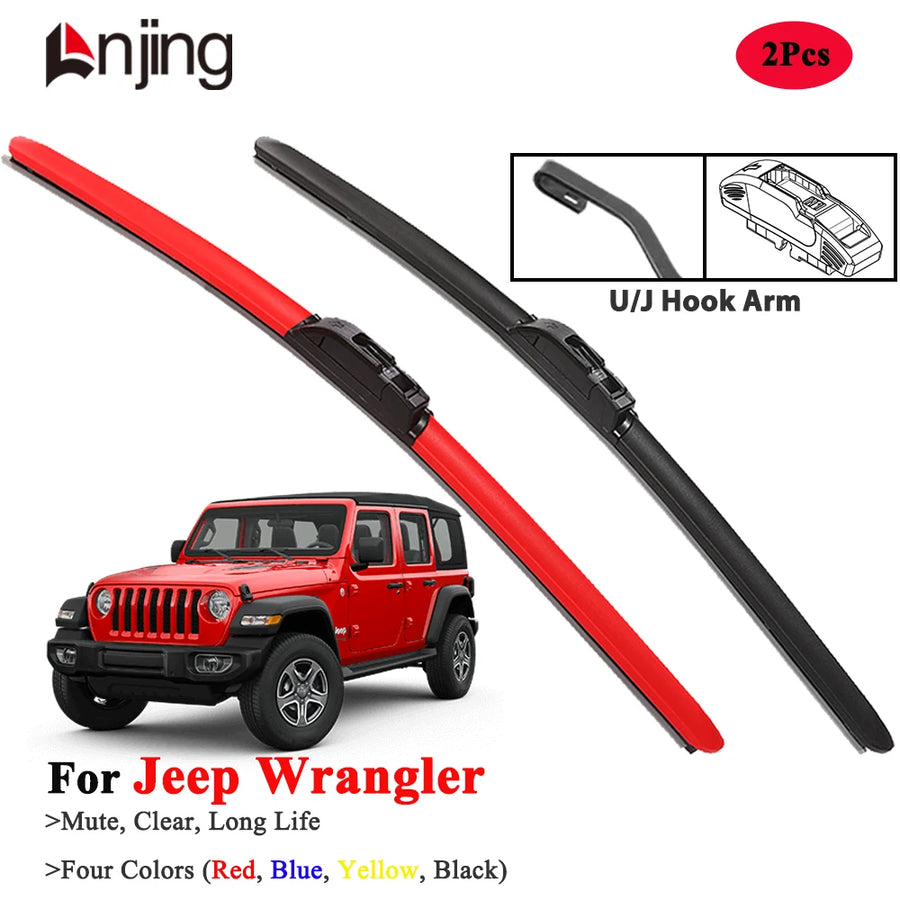 Windshield Wiper Blade Set for Jeep Wrangler TJ JK JL -Now and Newer 1986
