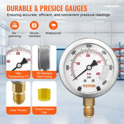Hydraulic Pressure Test Gauge Kit for Excavators, Tractors and Machinery