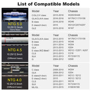 12.3-Inch CarPlay & Android Auto Display for Mercedes-Benz NTG 5.0 A-, B-, C-, E-Class and GLE