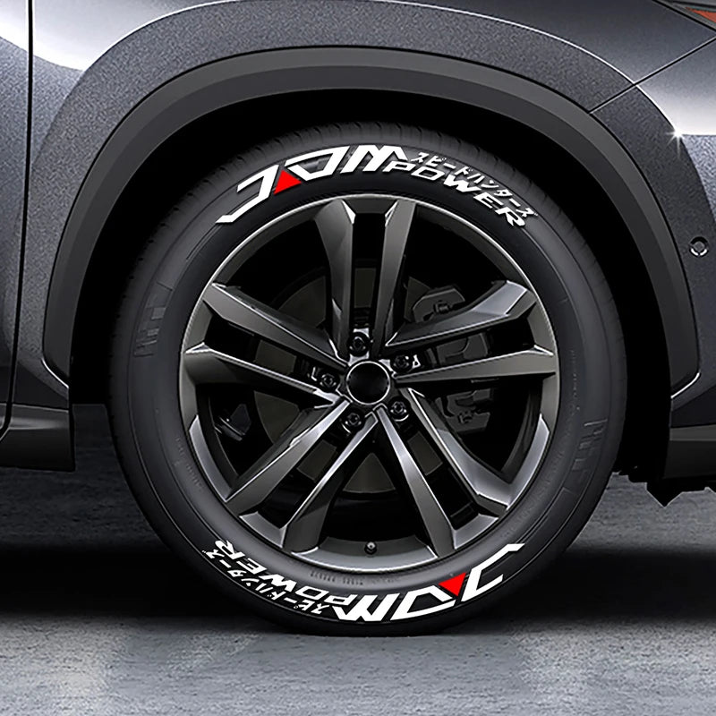 Jdm Alphabet Pvc Car Decals Tire Fashion Waterproof Automotive Accessories 3D Thickened Wheel Rim Stickers