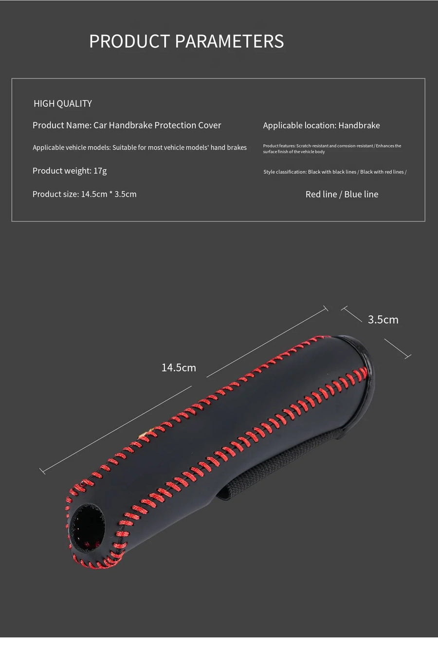 Universal PU Leather Handbrake Grip Cover